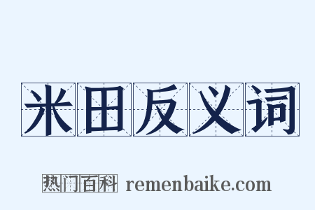 米田反义词是什么意思的图片